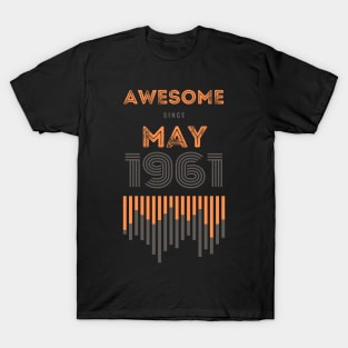 Awesome Since May 1961, 60 years old, 60th Birthday Gift T-Shirt